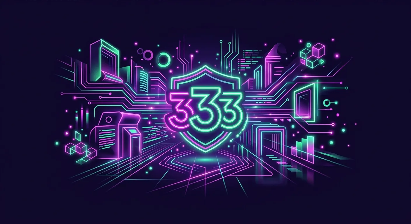 Ilustrasi komitmen portal tentang 333hoki resmi beraksen neon arcade